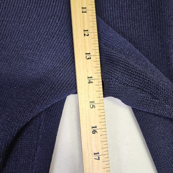 Y2K VTG St John Womens 12 Pants Santana Knit Pull On Cruise Collection Navy Blue - Picture 9 of 12